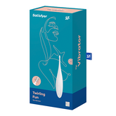 Satisfyer Twirling Fun Tip Vibrator White Waterproof Rechargeable Silicone 12 Settings Vibrators